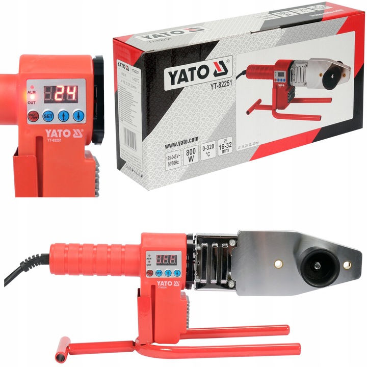 YATO ZGRZEWARKA DO RUR TERMOPLASTYCZNYCH 800W MATRYCE 16-32mm