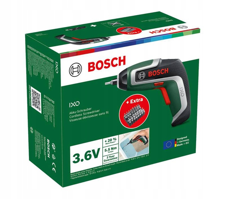 Wkrętak akumulatorowy BOSCH IXO 7 3.6V 2Ah 06039E000B