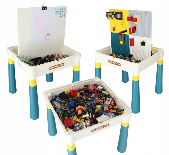 WIELOFUNKCYJNY STOLIK BLAT DO KLOCKÓW plus KRZESŁO