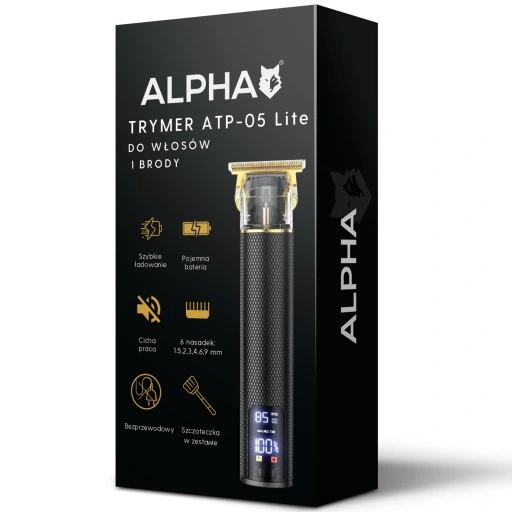 MASZYNKA TRYMER DO STRZYŻENIA GOLENIA WŁOSÓW BRODY ALPHA