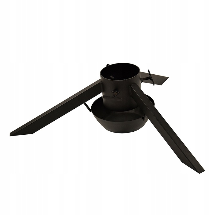 Stojak na choinkę metalowy z misą na wodę stojak pod choinkę czarny 105 mm