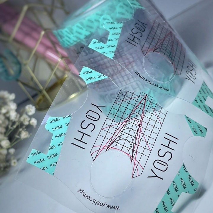 Yoshi Szablon Do Przedłużania Paznokci plastikowe formy Transparentne