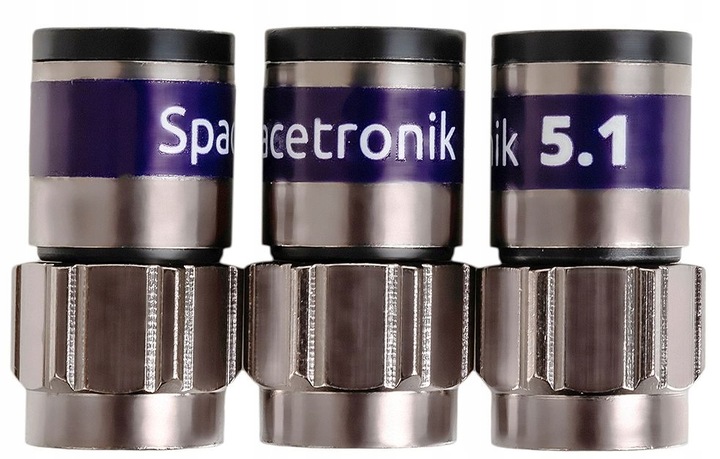 10x Wtyk Samokompresyjne Złącze F Samozaciskowy RG6 5.1 Self