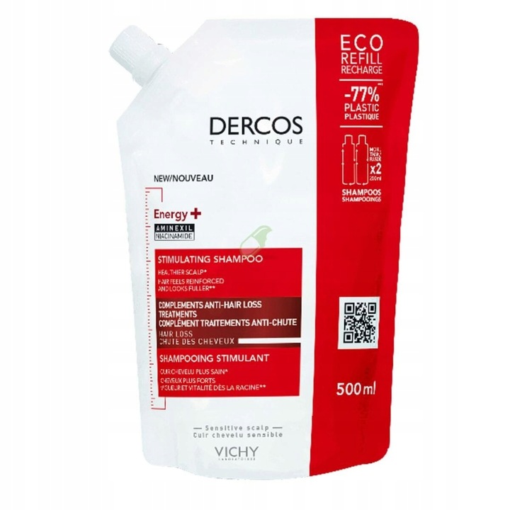 Vichy Dercos Energy+ REFILL 500 ml Szampon Przeciw Wypadaniu Włosów