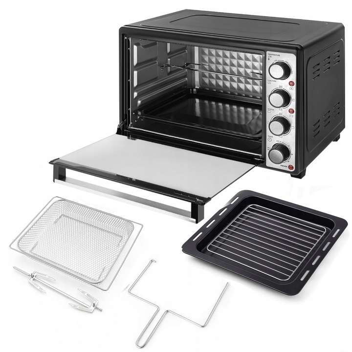 PIEKARNIK ELEKTRYCZNY WOLNOSTOJĄCY Z TERMOOBIEGIEM 45L ROŻNO DUŻY