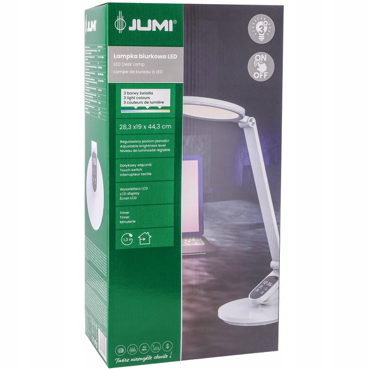 LAMPKA BIURKOWA szkolna NA BIURKO stołowa LED trzy barwy DO PRACY z