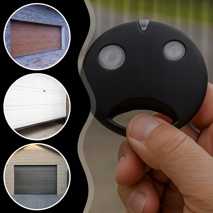 PILOT DO BRAMY GARAŻOWEJ NICE SMILO 2KANAŁY 433MHZ ZAMIENNIK BRELOK OKRĄGŁY