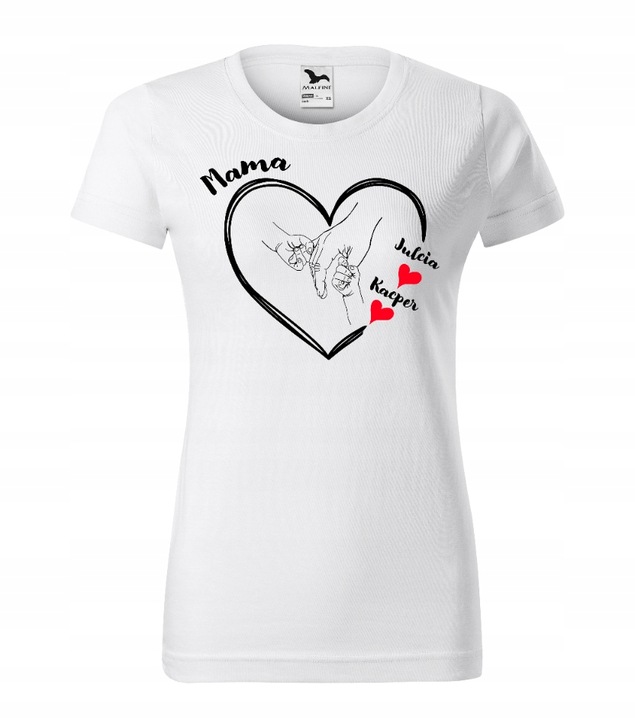 KOSZULKA DZIEŃ MAMY PREZENT DZIEŃ MATKI PERSONALIZOWANY Z IMIONAMI DZIECI M