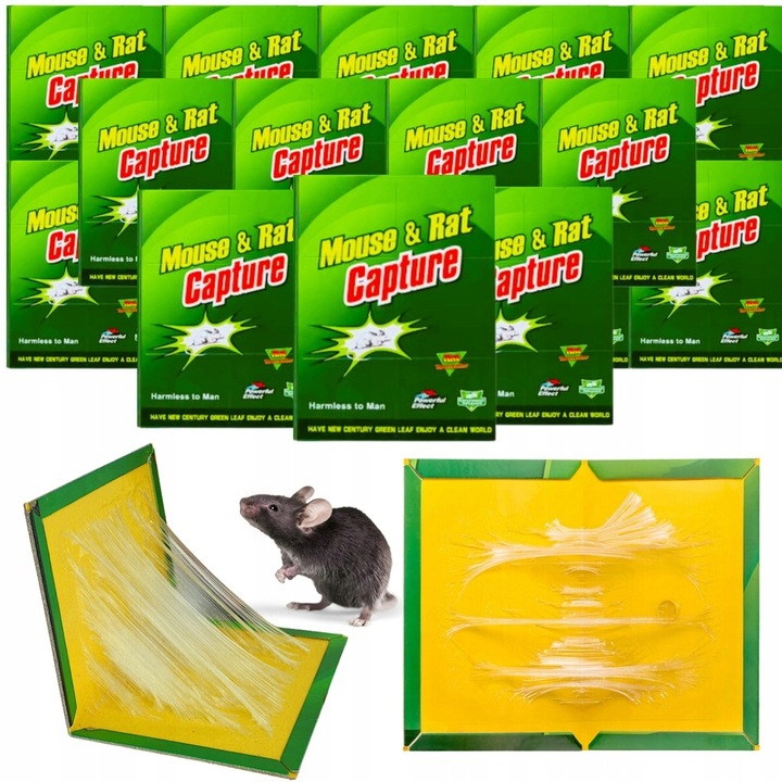 30x SILNY LEP NA MYSZY PUŁAPKA Z KLEJEM ŁAPKA SZCZURY MYSZOŁAPKA