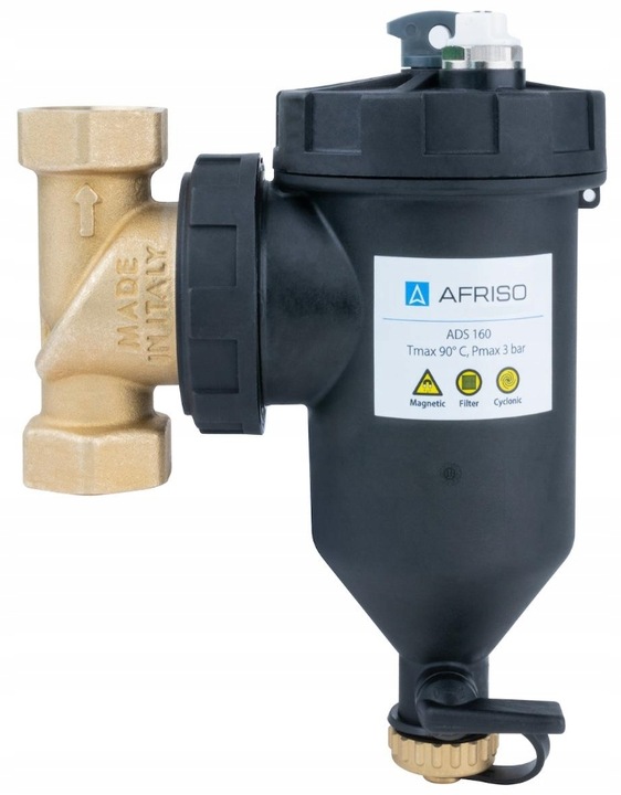 SEPARATOR FILTR ODMULNIK ZANIECZYSZCZEŃ MAGNETYCZNY INSTALACJI CO ADS160 1"