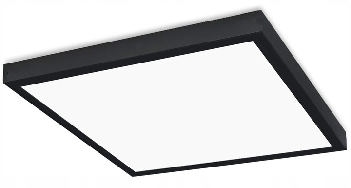 Panel LED natynkowy 40W czarny 60x60cm Plafon lampa sufitowa kwadrat