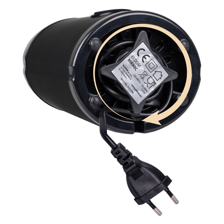 Elektryczny młynek do kawy MK90C beano Eldom czarny matowy 60g