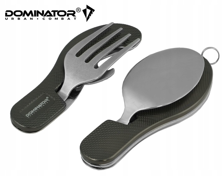 Niezbędnik Turystyczny DOMINATOR sztućce nóż składany łyżka widelec olive