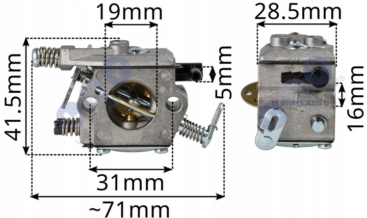 GAŹNIK DO piły pilarki STIHL 023 025 MS230 MS250 uszczelki zestaw