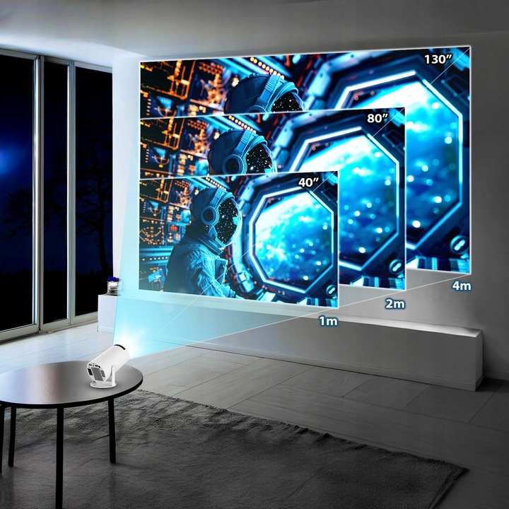 Projektor ANDROID rzutnik 4K WIFI PRZENOŚNY SMART FULL HD HY300 PRO