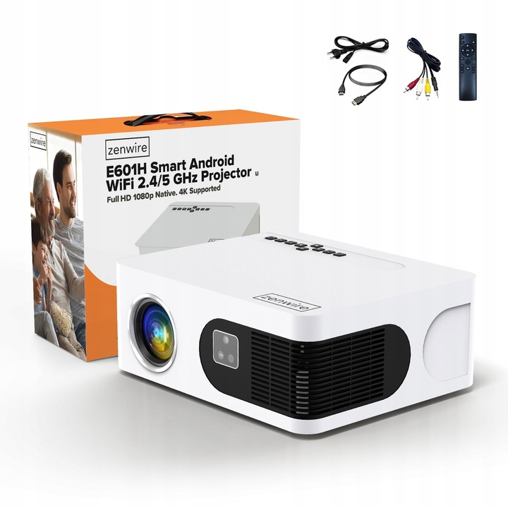 Projektor mini Rzutnik LED WiFi Android TV FULL HD 4K Autofocus do