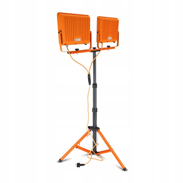 Halogen LED Statyw Budowlany Naświetlacz 2x 100W 10000lm Lampa Na