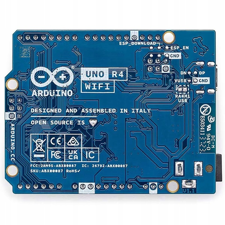 Mikrokontroler Arduino UNO R4 WiFi oryginał ABX00087 wyświetlacz 12x8 USB-C