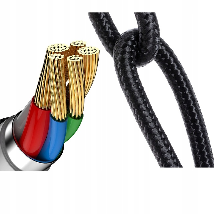 Feegar Kabel USB Lightning do iPhone iPad nylonowy Szybkie Ładowanie