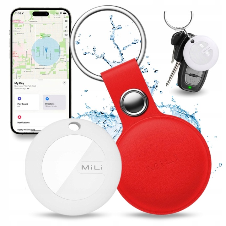 MiLi MiTag Lokalizator GPS BT do iOS APPLE + Etui Brelok do plecaka