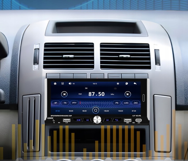 RADIO SAMOCHODOWE 1 DIN BEZPRZEWODOWY CARPLAY ANDROID AUTO MIRROR LINK