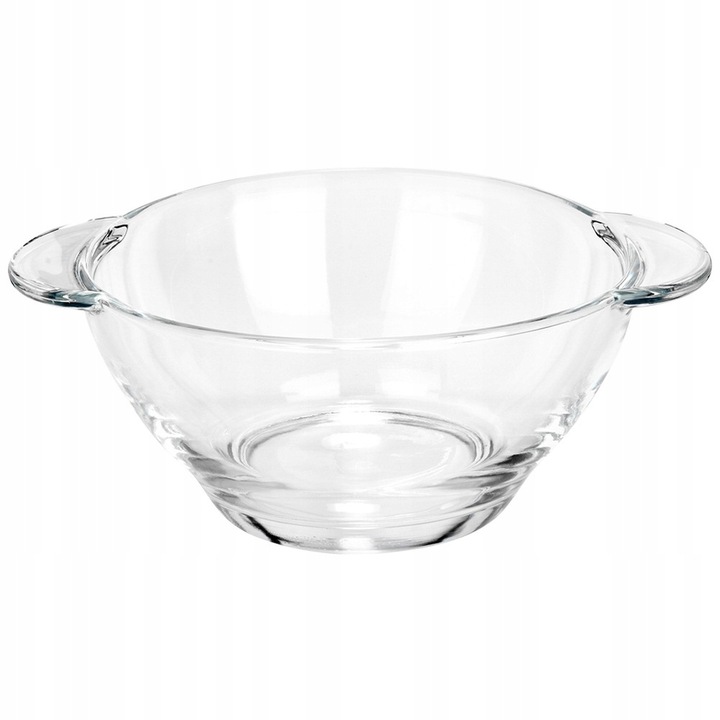 6x Miska BULIONÓWKA miseczka szklana obiadowa z uszami uchwytami 420 ml