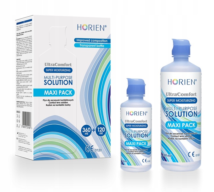 HORIEN ULTRA COMFORT MAXI PACK 360ML+ 100ML PŁYN DO SOCZEWEK