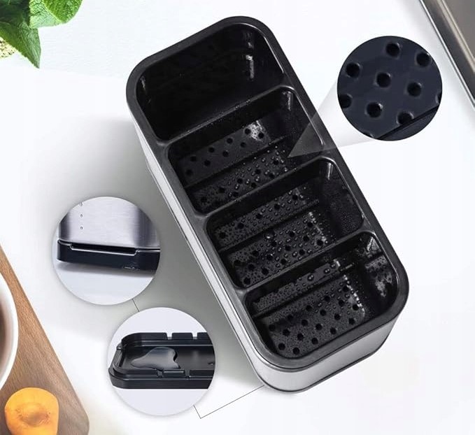 OCIEKACZ NA SZTUĆCE PRZYBORY SUSZARKA POJEMNIK ORGANIZER SREBRNY Z