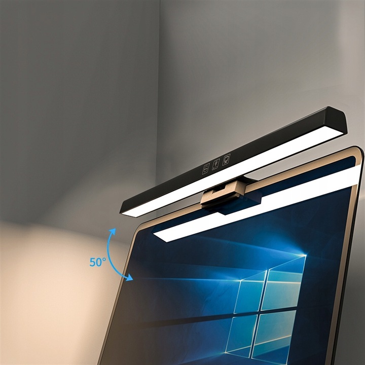 LAMPKA LED NA MONITOR EKRAN KOMPUTER REGULOWANA 3 BARWY KLIPS 48 DIOD USB-C