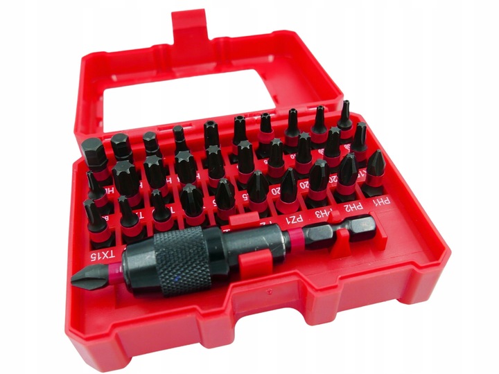 BITY MAGNETYCZNE WKRĘTAKI KOŃCÓWKI UDAROWE ZESTAW 32 EL. - PH PZ TX