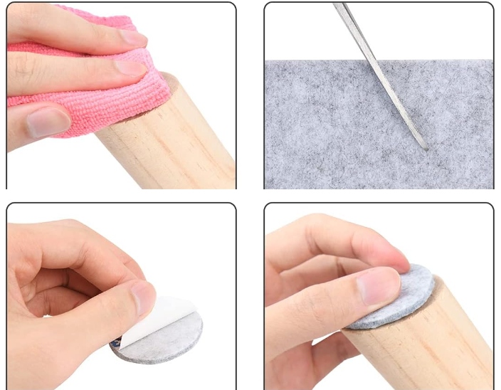 PODKŁADKI FILCOWE POD MEBLE SAMOPRZYLEPNE POD STÓŁ KRZESŁA TAŚMA NA