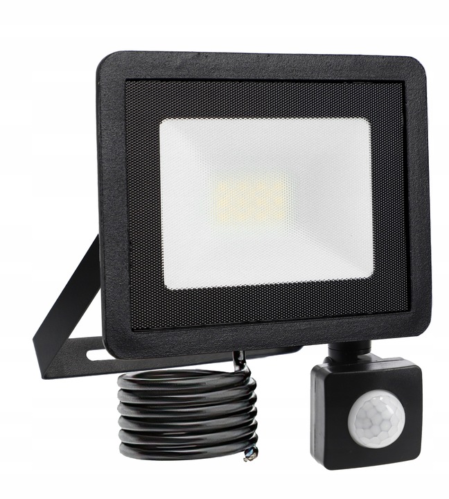 Naświetlacz LED SLIM 10W halogen z CZUJNIK RUCHU i zmierzchu reflektor