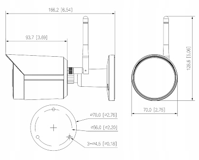 KKamera IP Dahua IPC-HFW1430DS-SAW-0280B 4 Mpx WIFI Wi-Fi