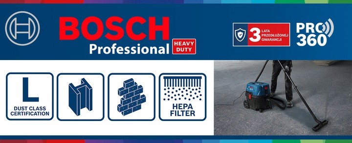 ODKURZACZ PRZEMYSŁOWY GAS 12-25 PL BOSCH HEAWY DUTY