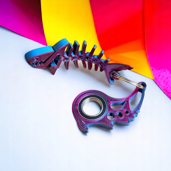 KEYSPINNER Keyrambit Rekin ZESTAW Brelok BRELOCZEK do kluczy Midnight