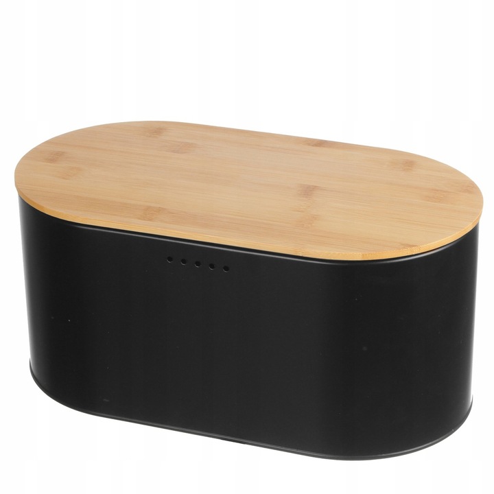 ZESTAW CHLEBAK METALOWY DESKA BAMBUSOWA + POJEMNIKI + MASELNICZKA Z NÓŻEM