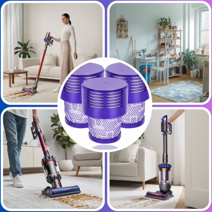 3x Filtr zmywalny do odkurzacza Dyson V10 Sv12 Absolute Animal Total