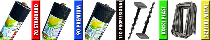 Agrotkanina czarna 1,6x50m 90g mata antychwastowa mocna agrowłóknina