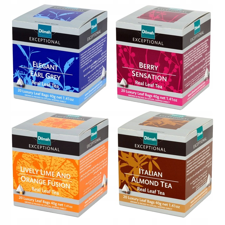 Zestaw Degustacyjny Dilmah Exceptional 4 Smaki 4x20 Torebek
