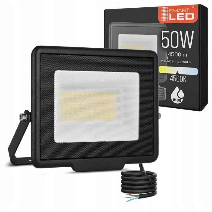 Halogen Naświetlacz LED 50W 4500K Reflektor Zewnętrzny Ogrodowy