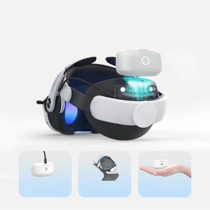 Pasek Odciążający BOBOVR M3 Pro Oculus Meta Quest 3/3s z Baterią Zasilaniem