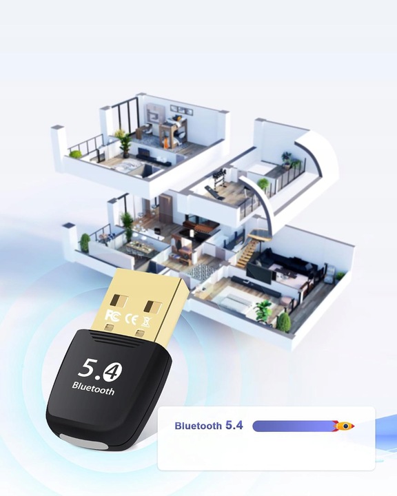 Adapter Bluetooth 5.4 USB do Komputera PC DONGLE SOUNIX