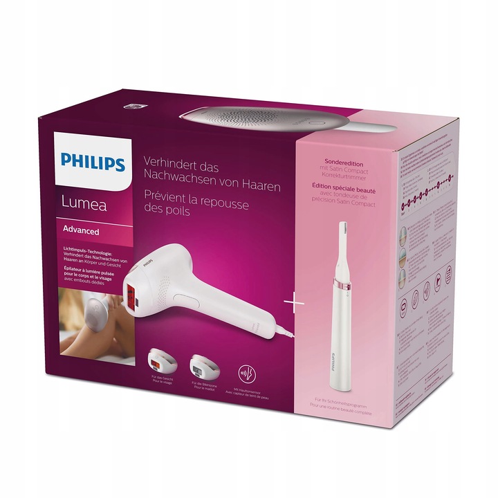 Depilator laserowy PHILIPS LUMEA PRESTIGE BRI923 3 NASADKI + ETUI + TRYMER