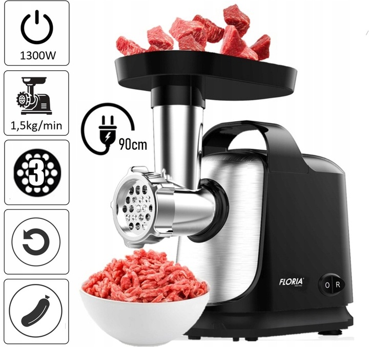MASZYNKA DO MIELENIA MIĘSA ELEKTRYCZNA REWERS 3 SITA KIEŁBASY KEBBE