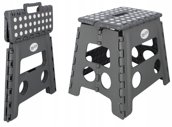 Taboret składany stołek podnóżek antypoślizgowy szary Easyform 32cm