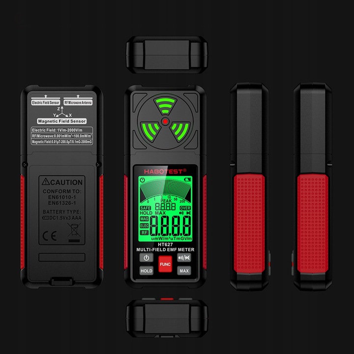MIERNIK POLA ELEKTROMAGNETYCZNEGO EMF TESTER FAL RADIOWYCH HABOTEST HT627