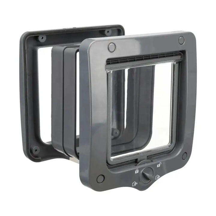 Trixie Dwustronne drzwiczki kota wahadłowe szare