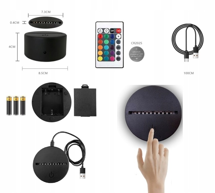 Lampka na biurko UV Statuetka Led Bajka Lilo i Stich Prezent dla Dziecka