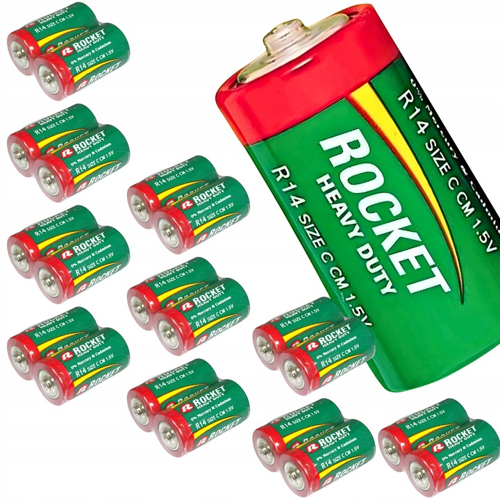 20x BATERIE BATERIA C R14 LR14 ZESTAW GRUBE PALUSZKI MOCNA MN1400 4014