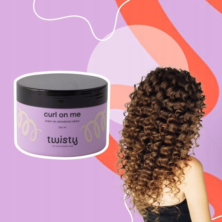 KREM do WŁOSÓW KRĘCONYCH układania loków WZMOCNIENIE WYDOBYWA SKRĘT